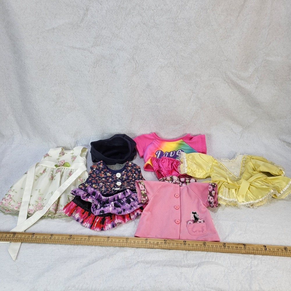Assorted Brands Doll Clothes Lot Dresses Shirt Outfit Accessories 8‎ Pc BABW